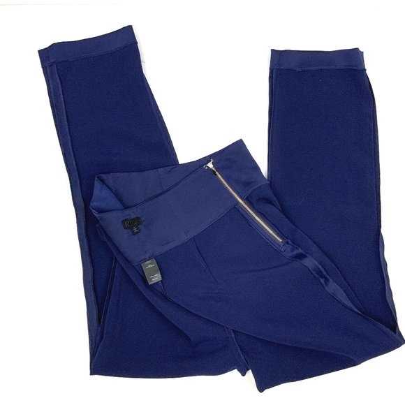 NBD Revolve Satin Fleur Trouser DressPants In Blueberry Small - Picture 13 of 16